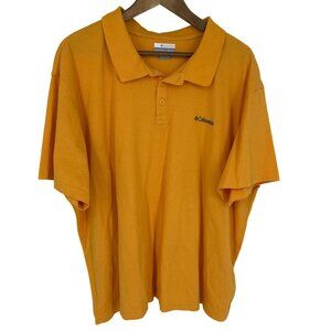 Columbia Mens Active Fit Orange Casual Short Sleeve Polo Shirt Size XXL